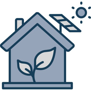 Ev. Web simgesi basit illüstrasyon