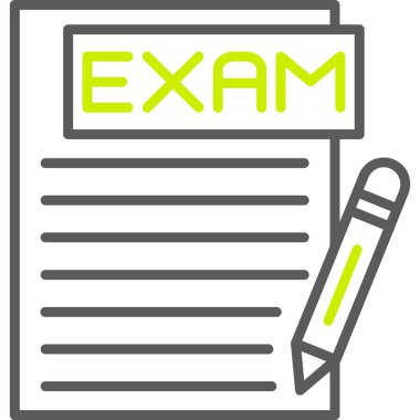 Sınav. Web simgesi basit illüstrasyon