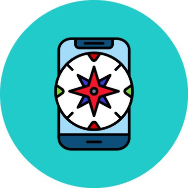 Pusula simgesi vektör resimlemesi