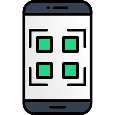 akıllı telefon simgesi vektör illüstrasyonu