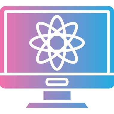 Bir bilgisayar simgesinin vektör illüstrasyonu