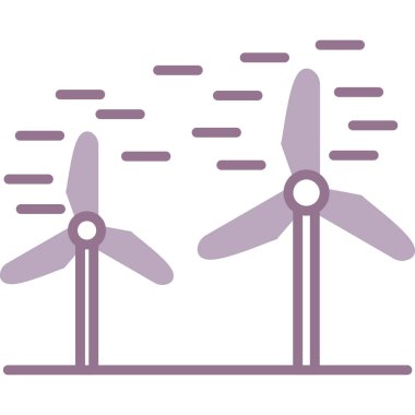 Rüzgar türbini simgesi, vektör illüstrasyon tasarımı