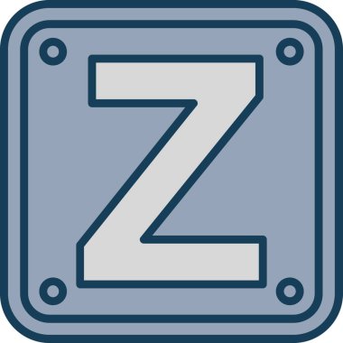 Zentangle alfabe simgesi - özet biçimi