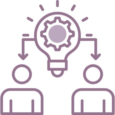 ampul fikir simgesi illüstrasyonu