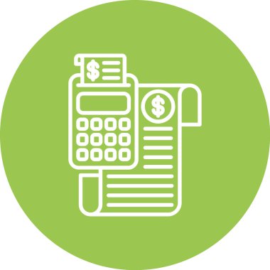 Bill bill simgesi, vektör illüstrasyonu