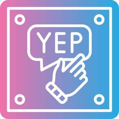 Öyle mi? Web simgesi basit illüstrasyon