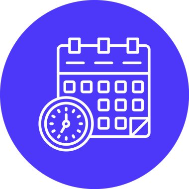 Saat simgesinin vektör illüstrasyonu