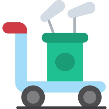 Araba arabası simgesi düz stil.