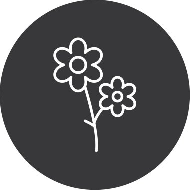 Çiçek Düz Vektör Simgesi