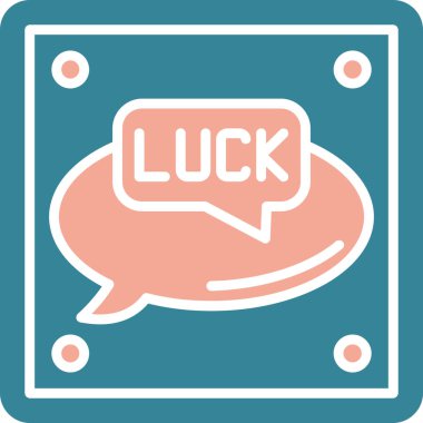 Mesajda şans işareti var. Kavramsal fotoğraf servetin harika ve mutlu olmak için iyi olman.