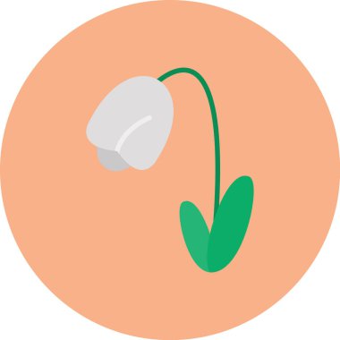 Moda tasarım tarzında çiçek simgesi