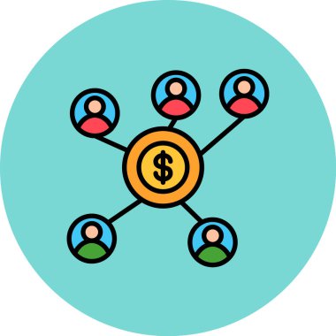 Sosyal ağ. Basit resimleme