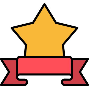 Rozet simgesi, vektör illüstrasyonu