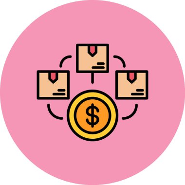 vektör para simgesi illüstrasyonu