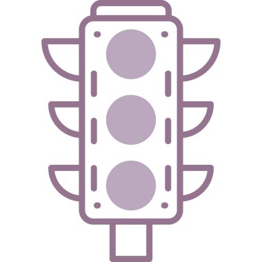 Araba ışıkları simgesi. Ağ için ampul vektör simgelerinin özet çizimi