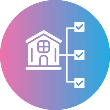 Bir ev simgesinin vektör illüstrasyonu