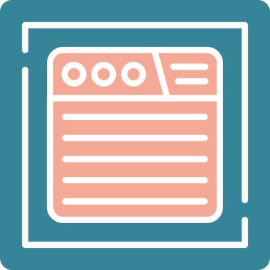 Web düzeni için web sayfası vektör simgesi