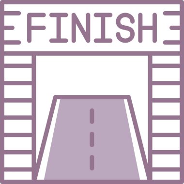 bitiş çizgisi simgesi, vektör illüstrasyonu