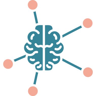 Beyin. Web simgesi basit illüstrasyon