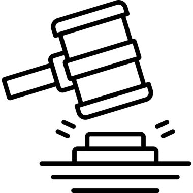 Mahkeme hukuku adalet simgesi ana hatlarıyla