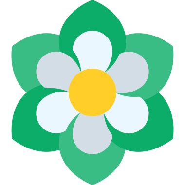 Çiçek. Web simgesi basit illüstrasyon