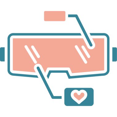 Kalp ikonu vektör illüstrasyonu