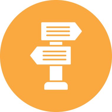 Bir yol simgesinin vektör illüstrasyonu