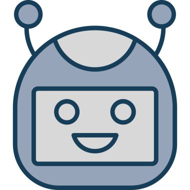 robot ikon vektör illüstrasyonu