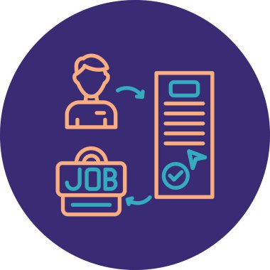 Bir iş aramasının vektör illüstrasyonu