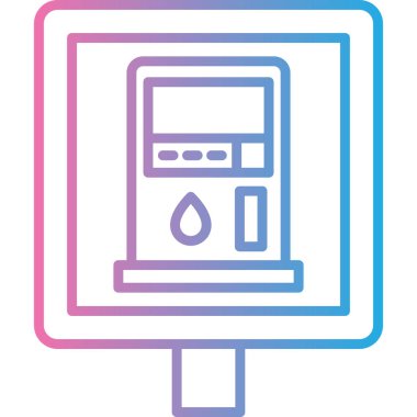 Gaz. Web simgesi basit illüstrasyon