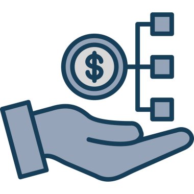 para ve finans renkli simge.