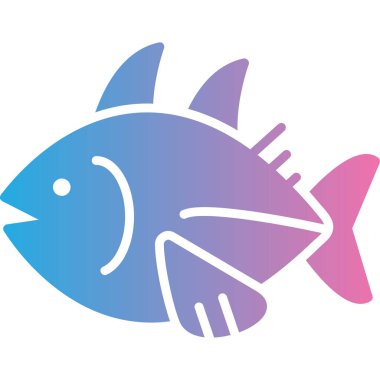 balık simgesi vektör illüstrasyonu