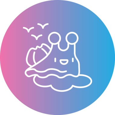 Bir yiyeceğin ikonunun vektör illüstrasyonu