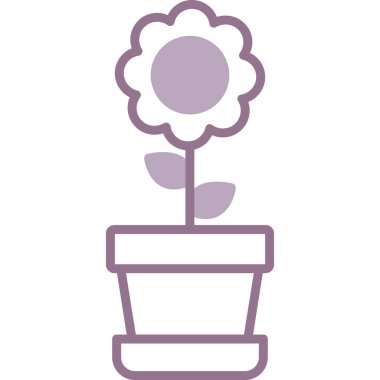 Bir bitki simgesinin vektör illüstrasyonu