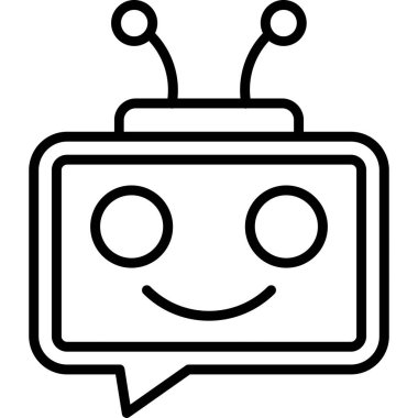 robot. Web simgesi basit illüstrasyon