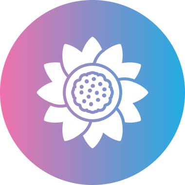 beautiful flower vector glyph icon