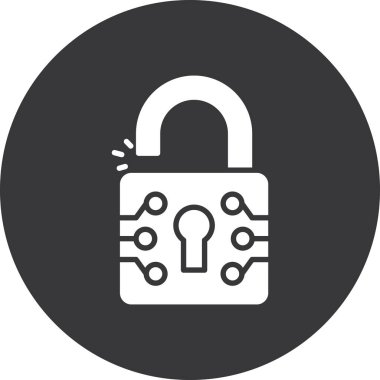 Asma kilit simgesinin vektör illüstrasyonu