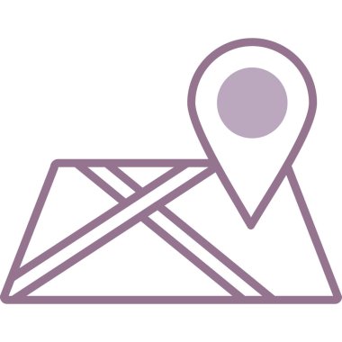 harita simgesi vektör illüstrasyonu