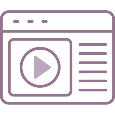 Ses oynatıcı. Web simgesi vektör illüstrasyonu