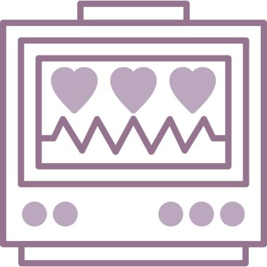 Kalp. Web simgesi basit illüstrasyon