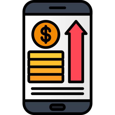 Bozuk para ikonlu akıllı telefon. Paralı akıllı telefon hatları