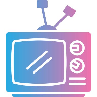 Televizyon. Web simgesi basit illüstrasyon