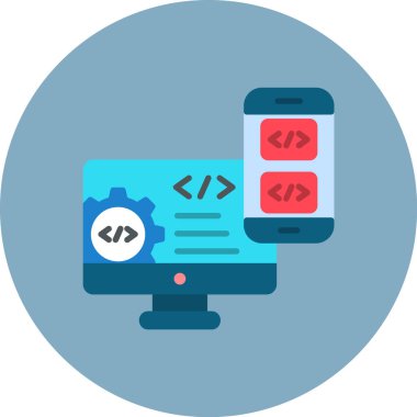 Yazılım geliştirme vektör simgesi