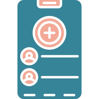 tıbbi ve hastane renkli vektör simgeleri.