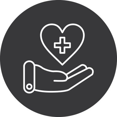 Bir kalp simgesinin vektör illüstrasyonu