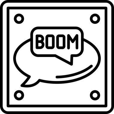 boom kabarcık simgesi, vektör illüstrasyonu