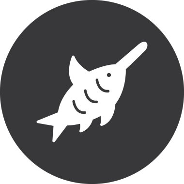 Balık simgesinin vektör illüstrasyonu