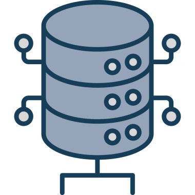 veritabanı vektör çizgisi simgesi