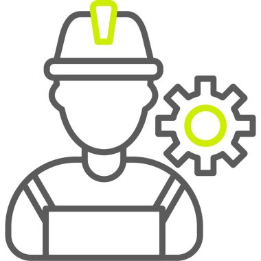 Mühendis. Web simgesi basit illüstrasyon