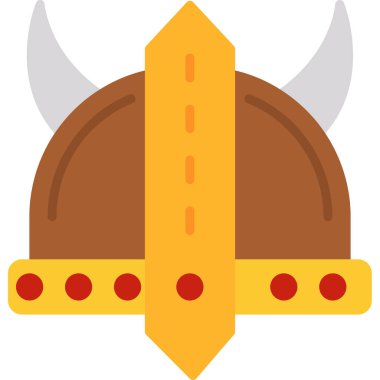 Viking miğferi, illüstrasyon, vektör, beyaz arkaplanda.